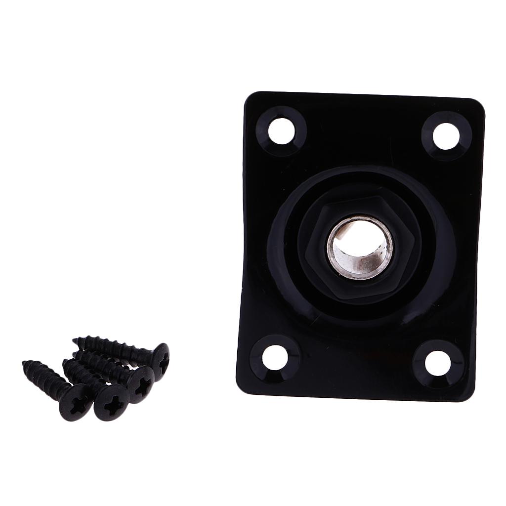  Plug   with Screws Rectangle Shape Kit for Electric Bass Guitar