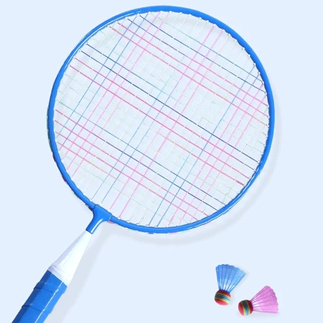 Sosoport 1 Conjunto Jogo De Tênis Infantil Raquete De Badminton Infantil  Peteca De Badminton Conjunto De Mini Badminton Rolha De Badminton Plástico