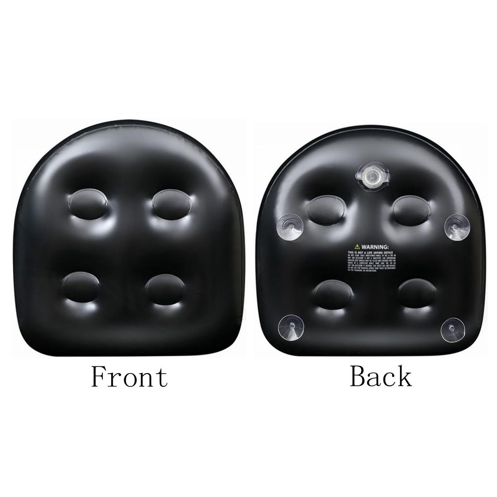 Water Air Inflatable Spa Booster Seat Soft Comfly Hot Tub Cushion Black PVC Spa Booster Seat Soft Cushion Pad