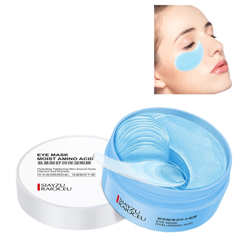 Best of Whitening Firming Eye Patch 60pcs Hyaluronic Acid Moisturizing Blue Eye Mask Remove Dark Circles Sleep Face Mask Care Korean Reviews & Tips