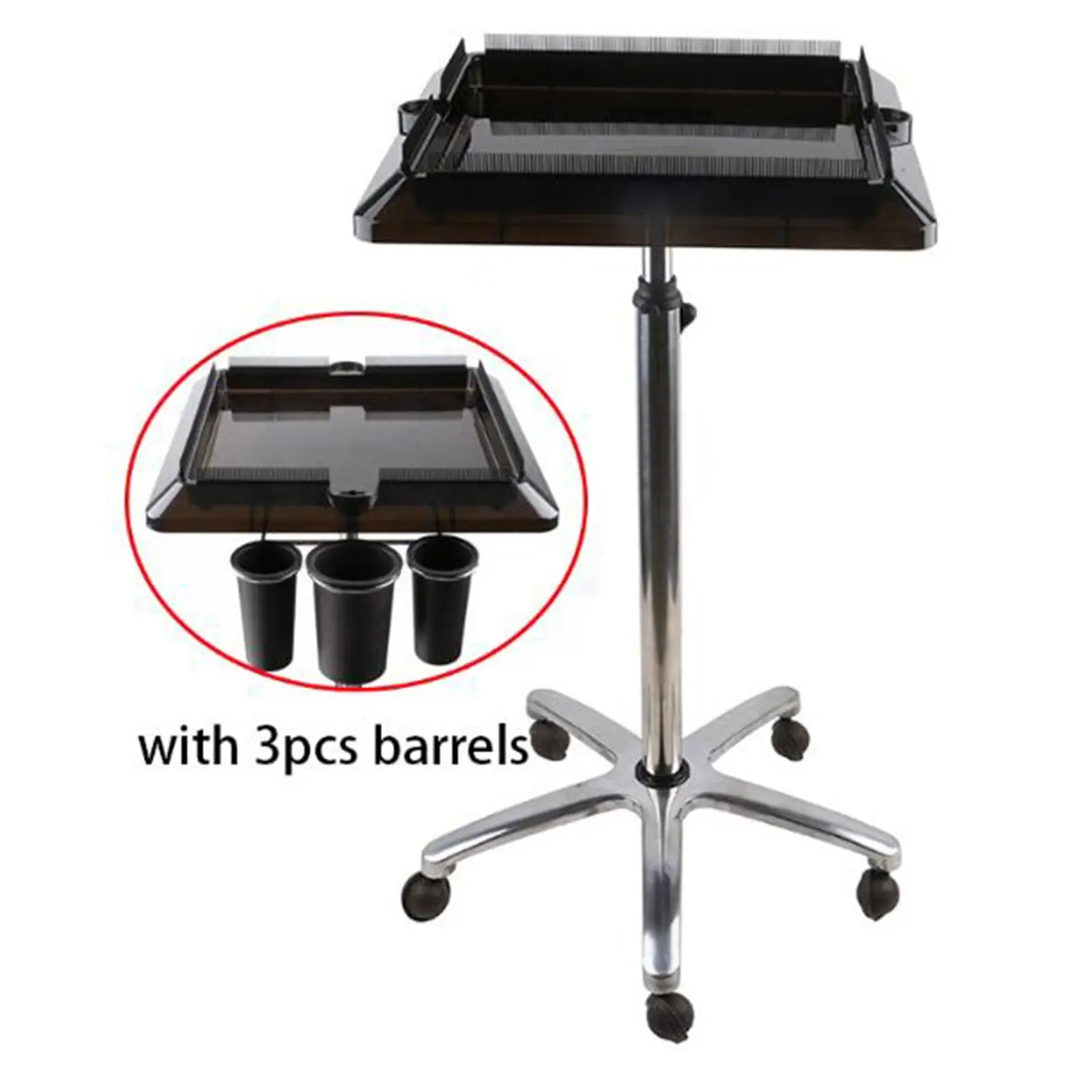 Rolling Hair Salon Tray Cart Removable for Hairstylist  Holder Stand