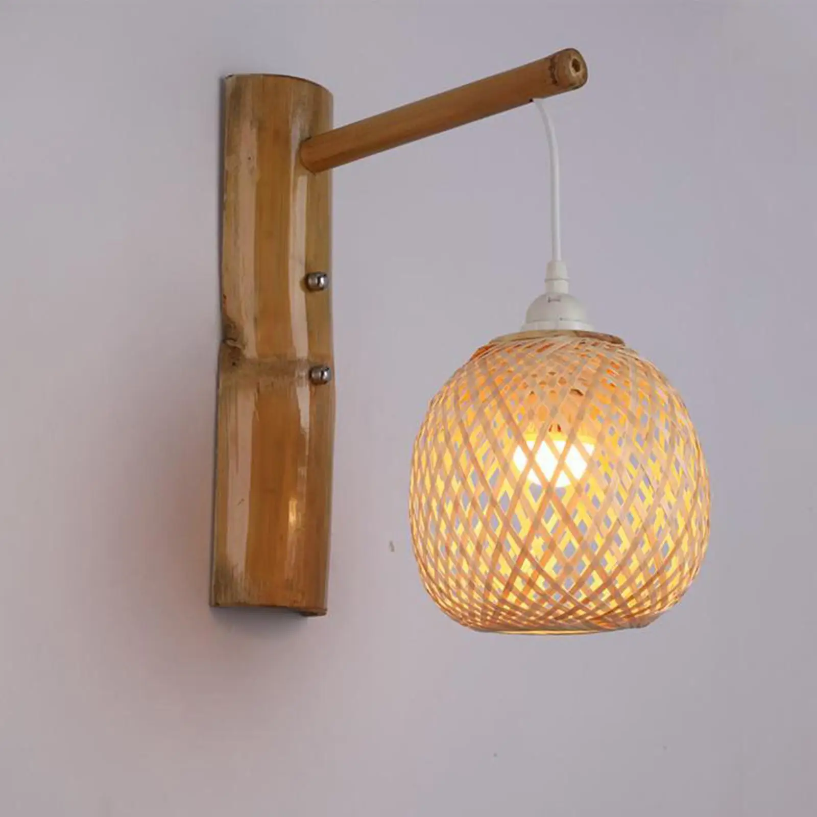 Rustic Wall Sconce, Woven Light Fixture Wall Mounted Light for Hallway