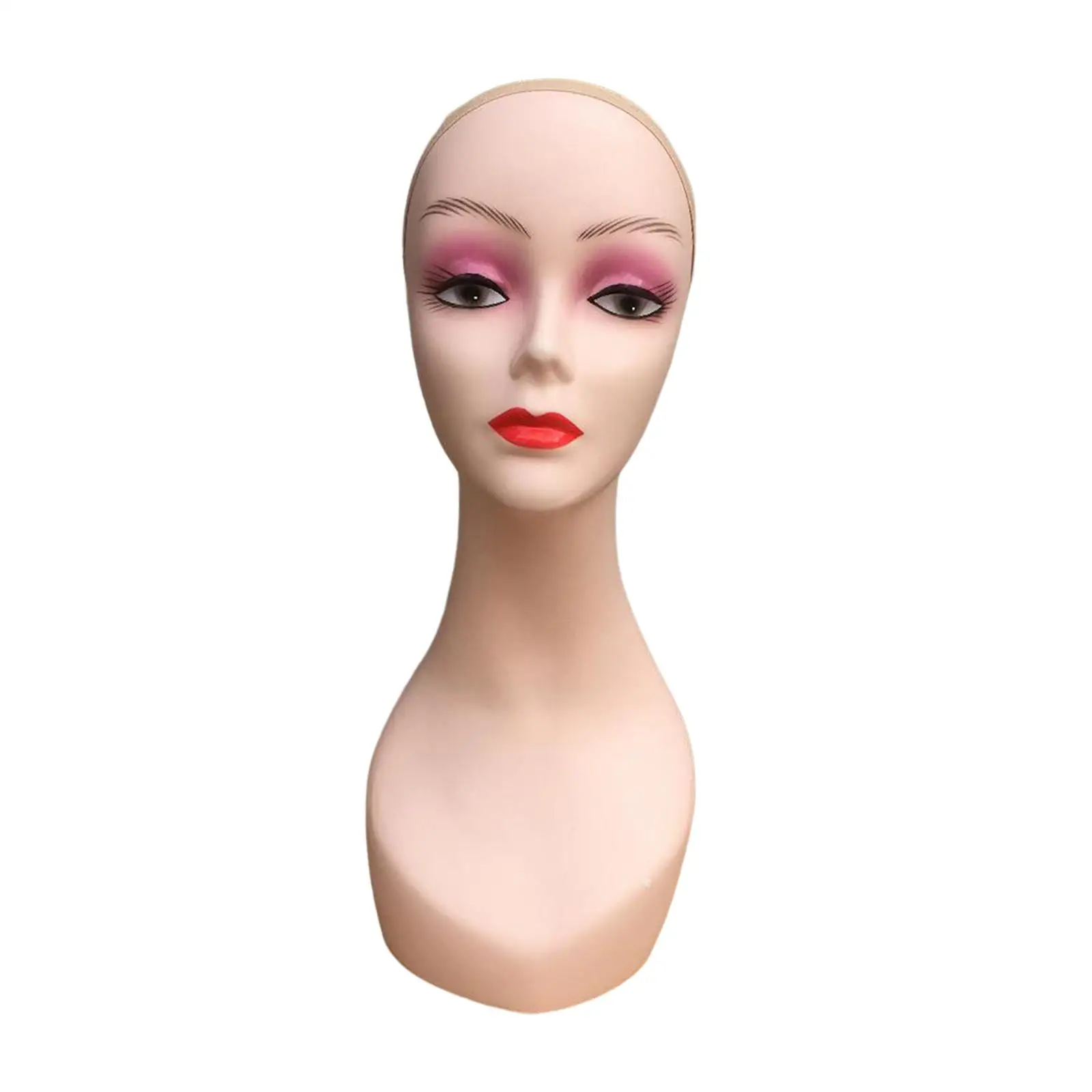 Women Wig Head Mannequin 18.90inch Height Wig Display Stand for Headscarves Hats Glasses Wigs Displaying Necklaces Jewelry