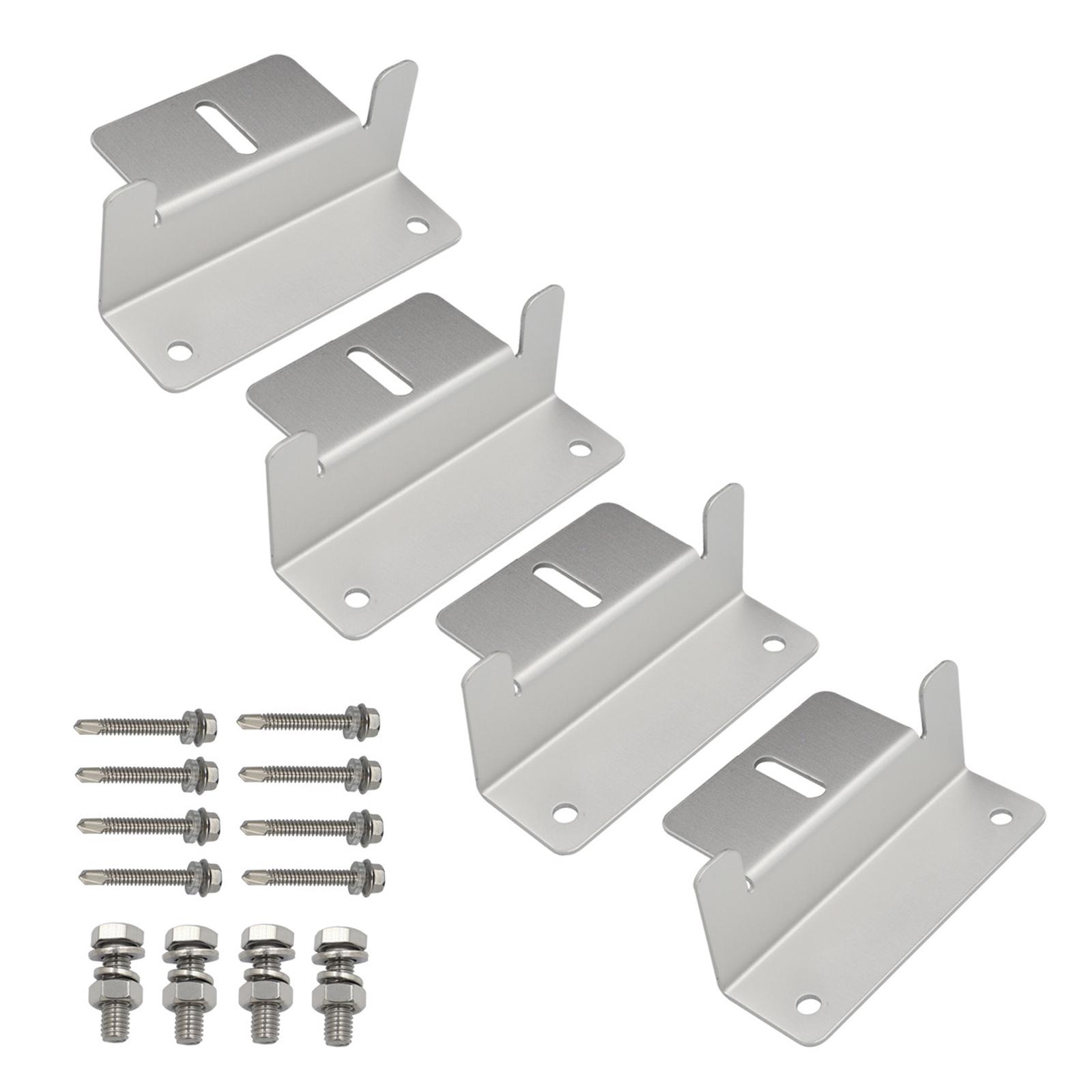 Solar Panel Mounting Z Brackets High Performance Durable Rust Free Roof Panels Z Bracket for Ship Off Grid Wall Boats Yacht