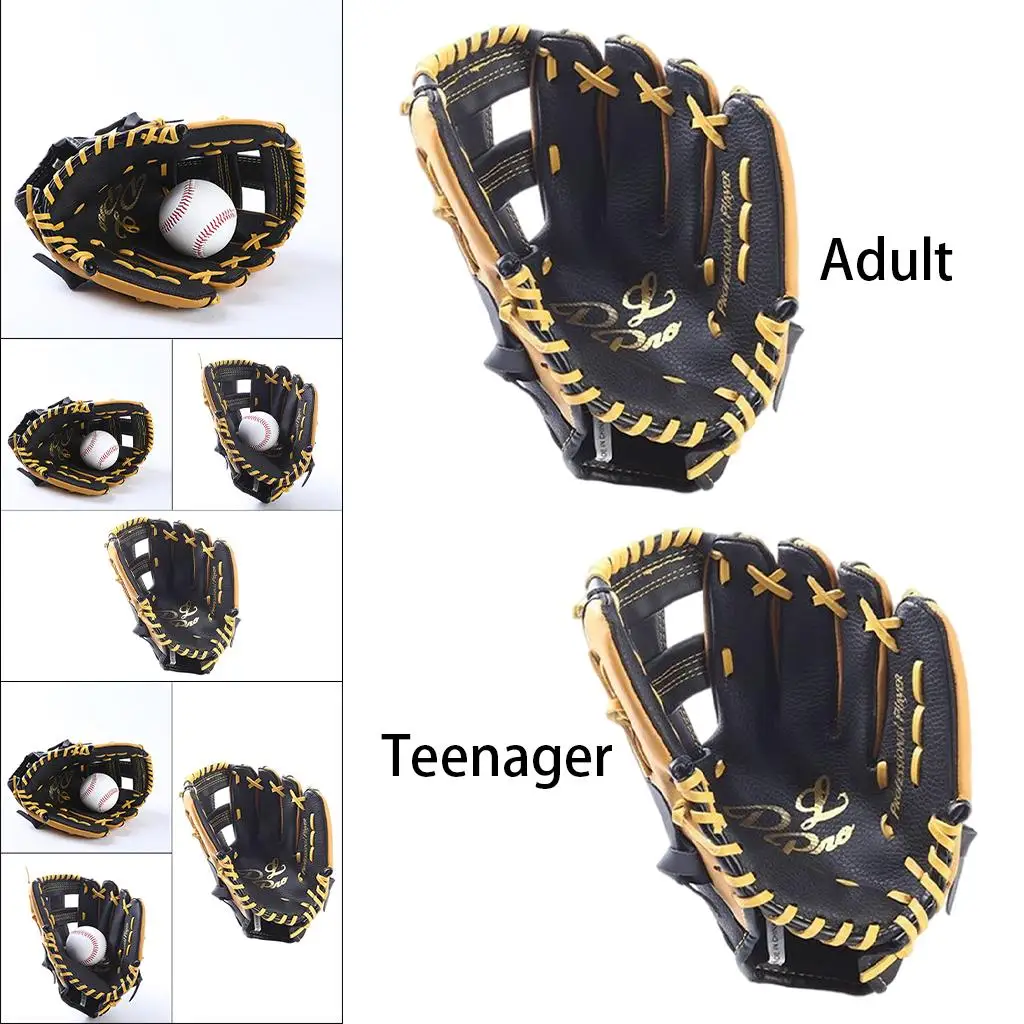 Premium Thickening Baseball Glove  Leather Right Hand Thrower  Gloves for Batting Glove Player Adults Teens