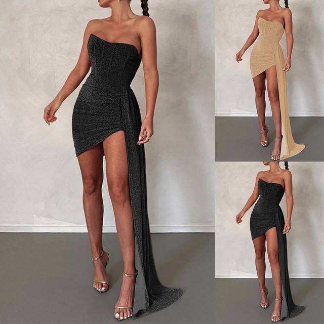 Beautiful Modern Sleeveless and Backless Corset, Mini Bodycon Glitter sexy Dress - Image 7