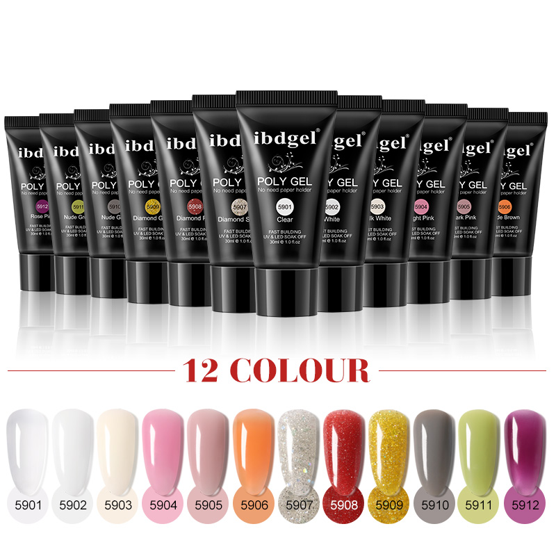 Best of Poligel 30ml Uv Gel Nail Polish Led 12 Colors Coat Acrylic Extension Prolong Fast Builder Soak Off Nails Polish Reviews & Tips