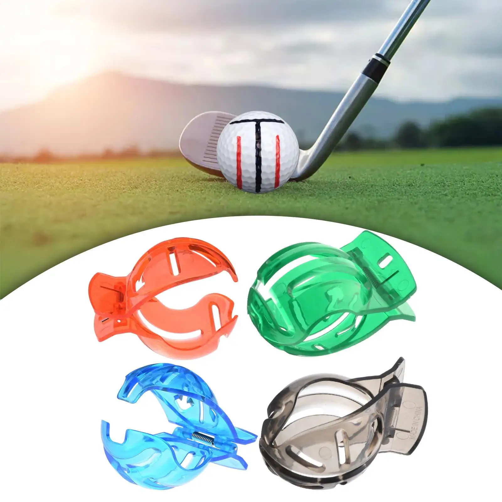 Golf Ball Lines Marker Tool Template Liner for Outdoor Golf Training Portable