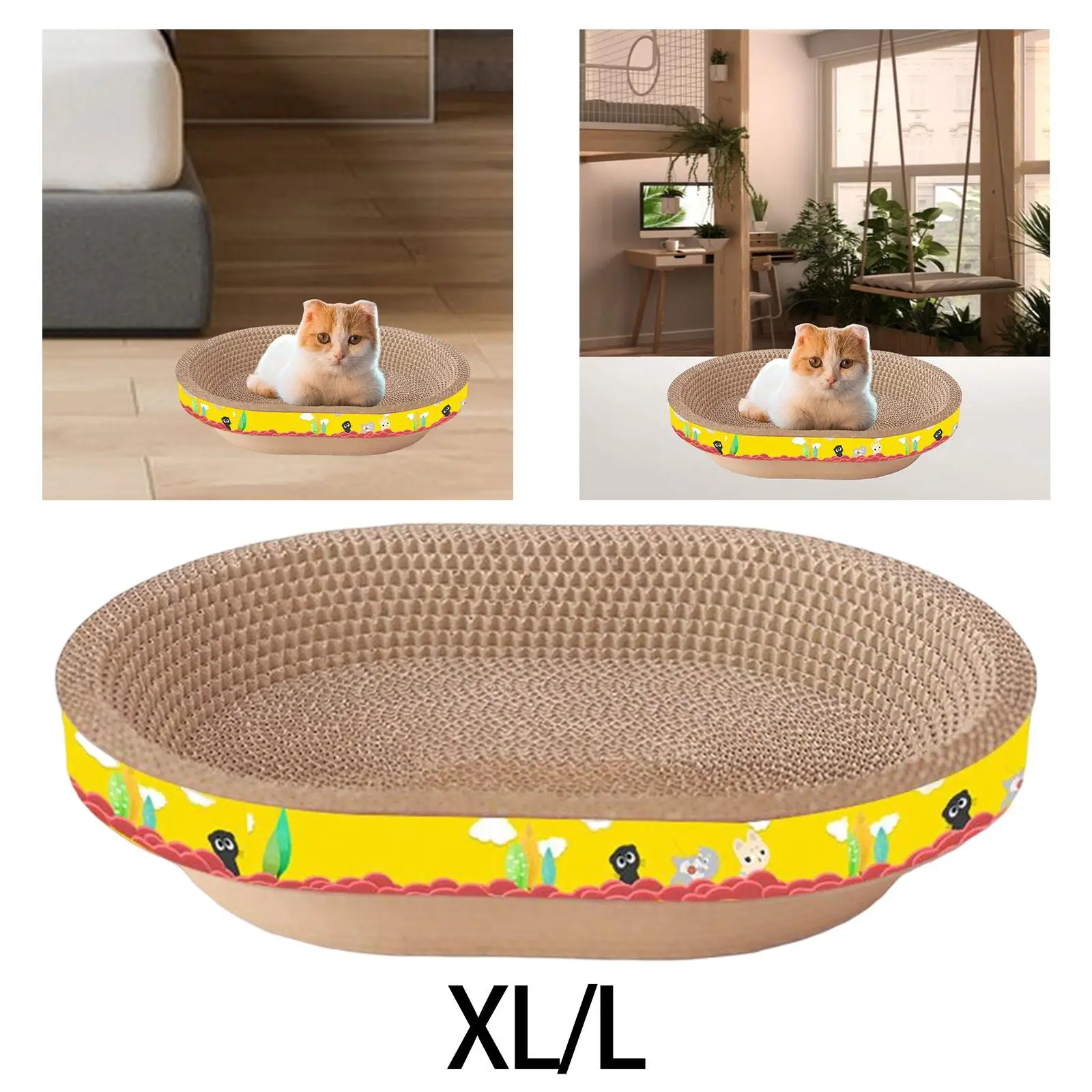 Pet Cat Scratcher Oval Cat Scratch scatching Toy Furniture Protection Recyclable