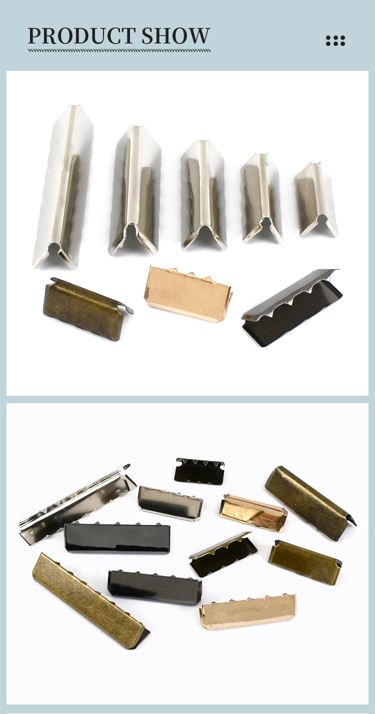 Description Picture 4 of item10/20Pcs 20-38mm Metal Belt Tail Clip Webbing End Buckle Handbag Strap Tails Stopper for Bag Clothes DIY Hardware Accessories