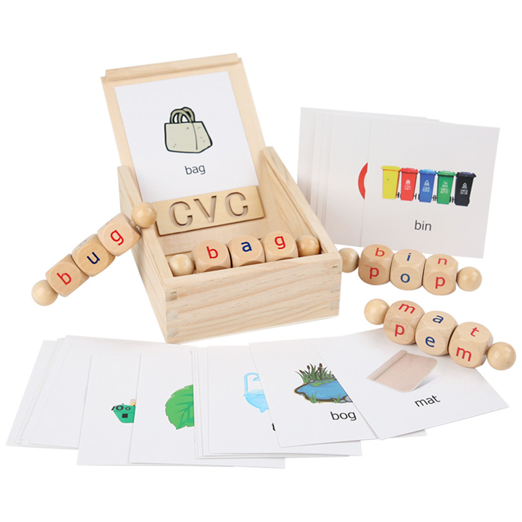 Wooden Spelling Games Learning Alphabet Letter Block for Preschool Toddlers