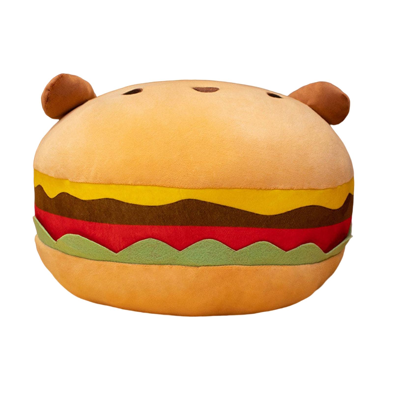 Hamburger Plush Pillow Bedroom Decoration Holiday 13inch Cartoon Dog Burger Plush Toy Hamburger Plush for Kids Office Bedroom