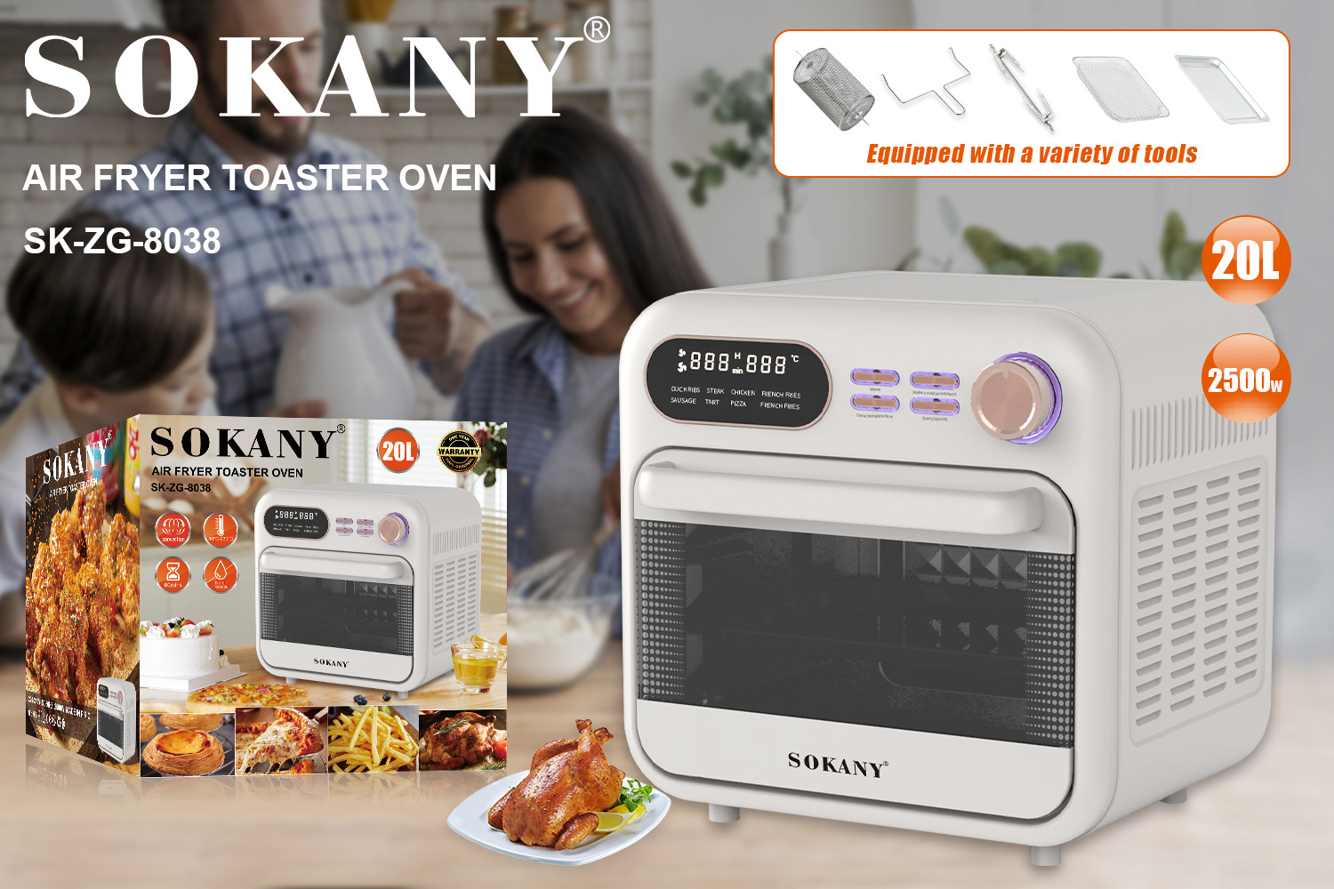 Title 1, 02SOKANY8038 Household Electric Oven Multifunct...