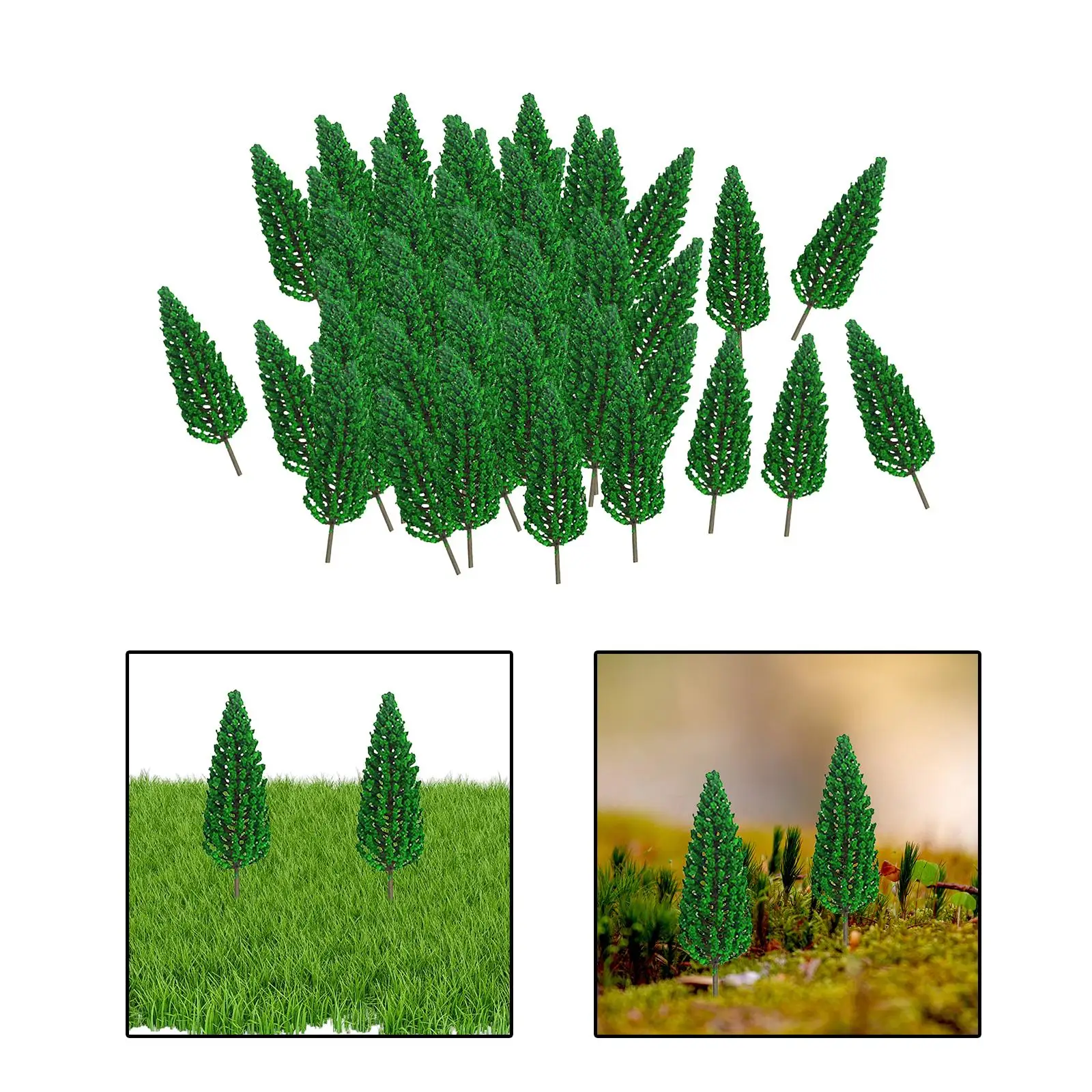 70 Pieces Model Trees 1/300 Scale Train Scenery Architecture Trees Miniature Landscape Trees for DIY Crafts Scenery Accessories