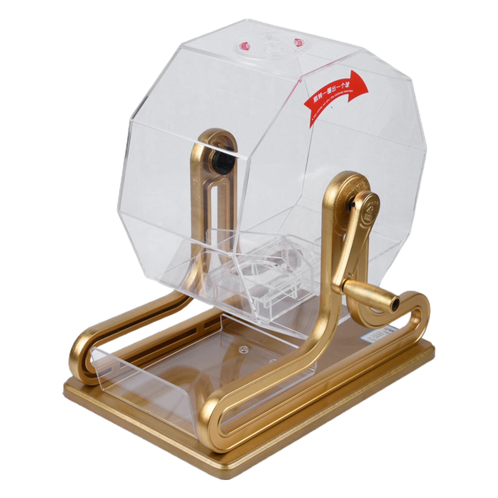Classic Hand Crank Lucky Number Machine Lucky Number Picker Dispenser Lottery Machine for Barbeque Party Favors Family Game