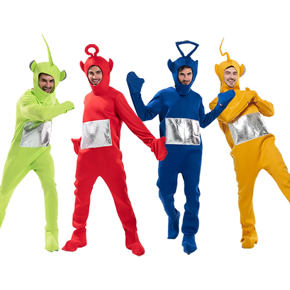 map roterend Iedereen Kids Nieuwe Teletubbies Cosplay Voor Volwassen Funny Tinky Winky Dipsy Laa  Laa Po Anime Carnaval Kostuum Kleding| | - AliExpress