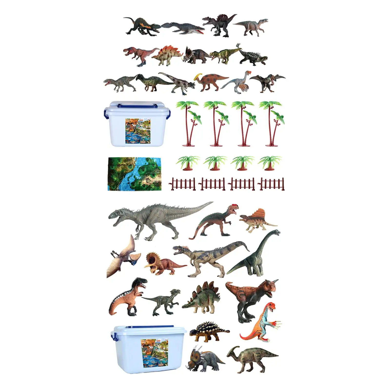 15x Kids Dinosaur Toys Pretend Dinosaur Figures Playset for Birthday Holiday