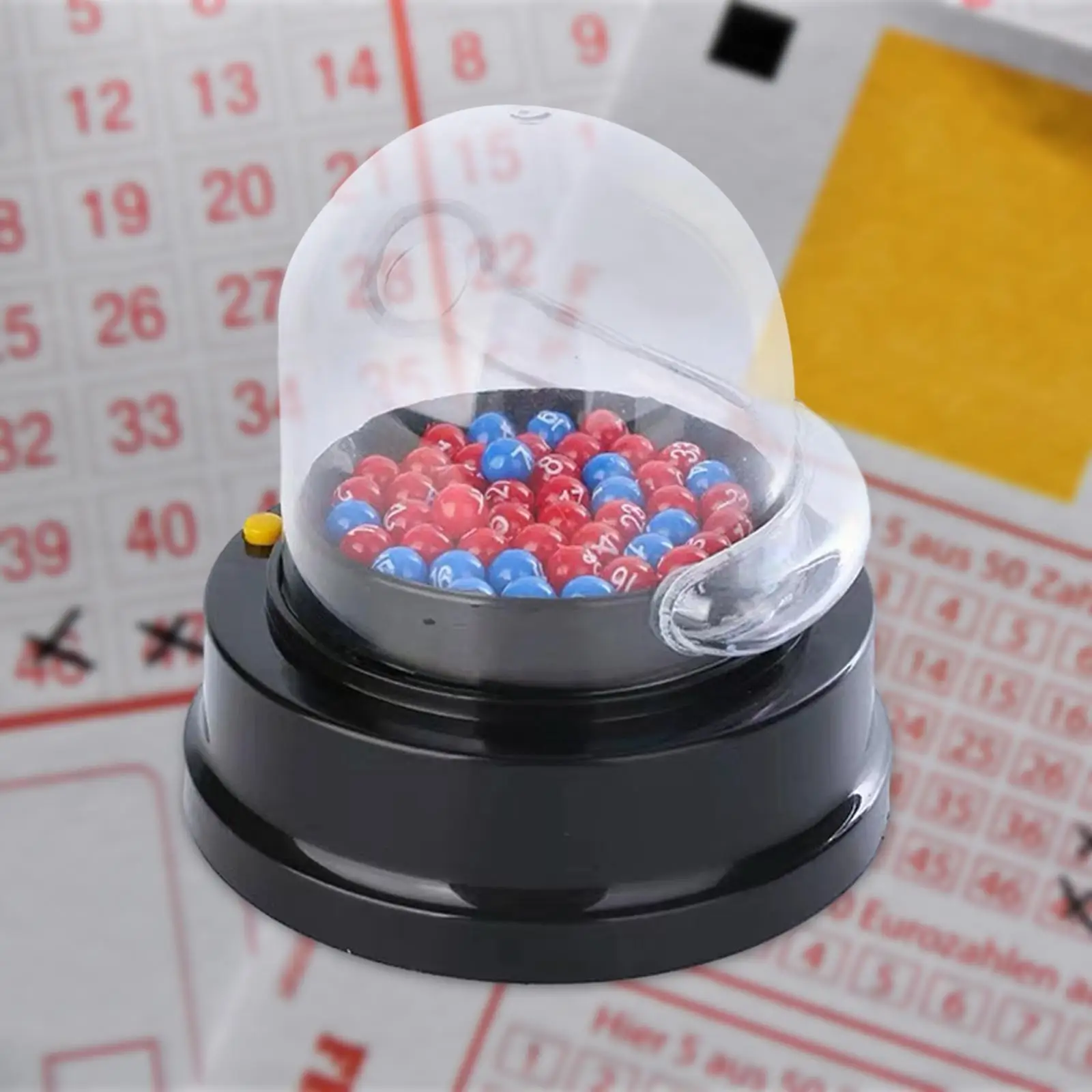 Electric Raffle Balls Machine Portable Bingo Machine Game with Balls for Club Restaurant Recreational Activity Sweepstakes