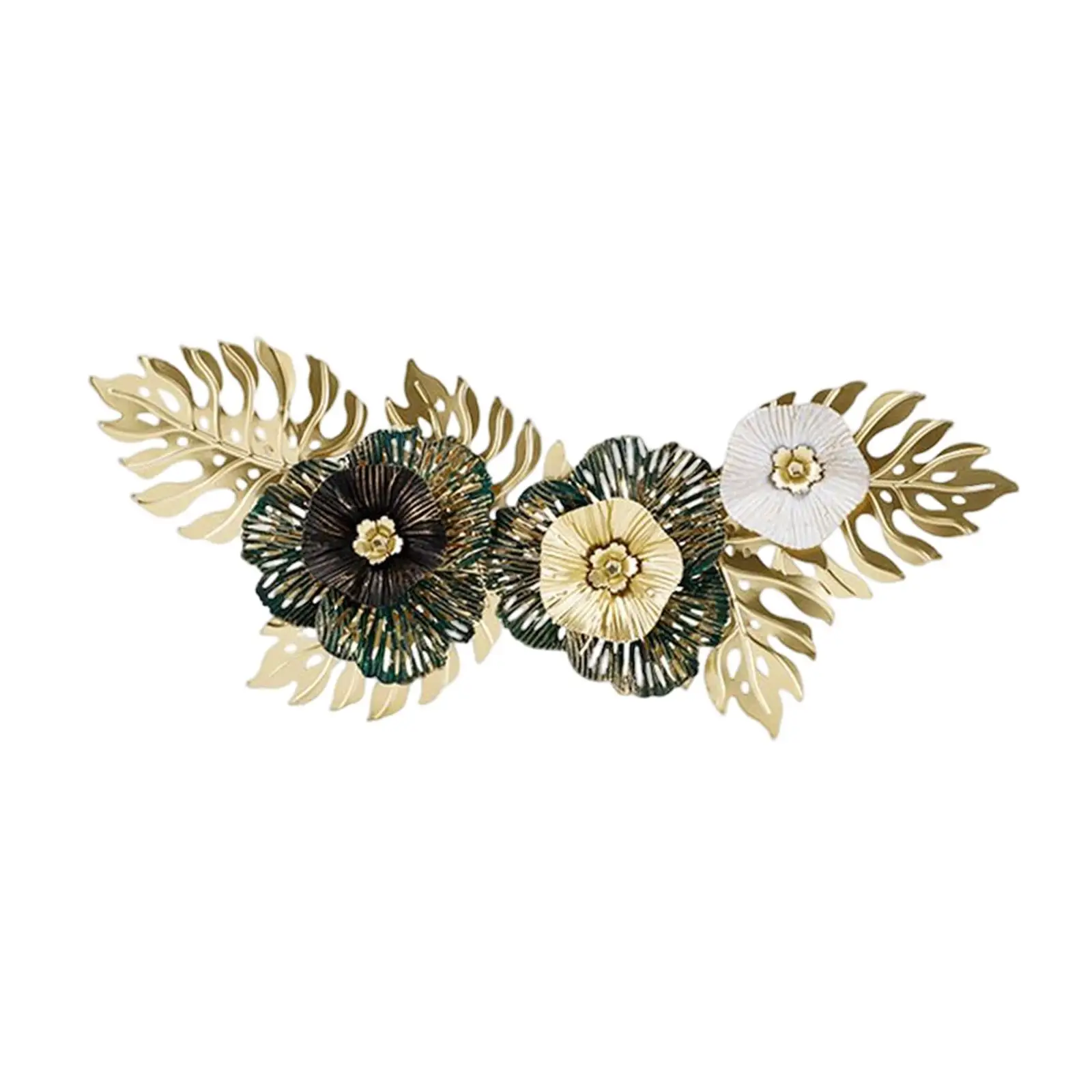 Nordic Style Metal Wall Art Luxury Creative Flower for Ornament Party