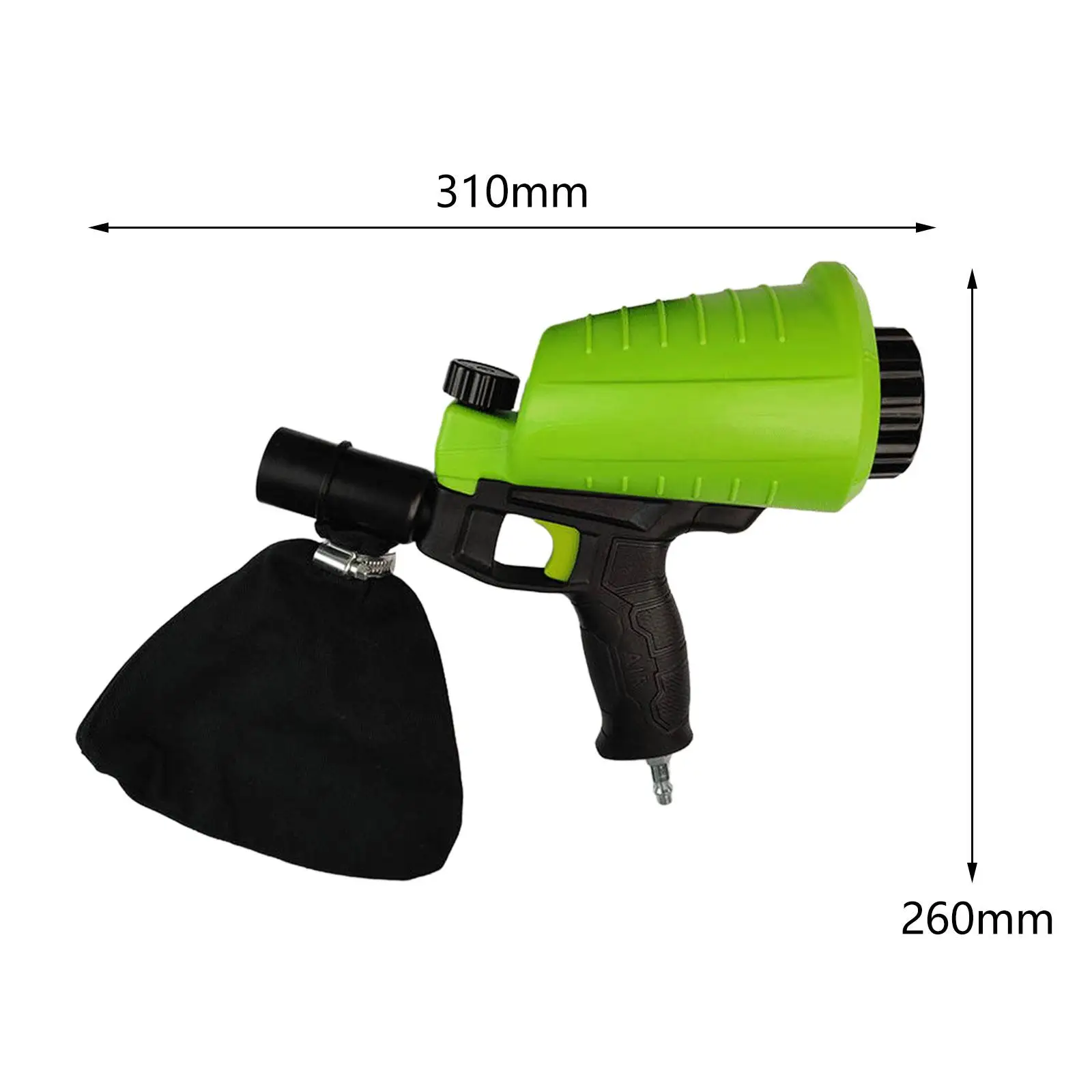 Air Spray Sandblasting Tool Portable Comfortable Grip Adjustable Flow Rate Spray for Sanding Compact Size Sturdy