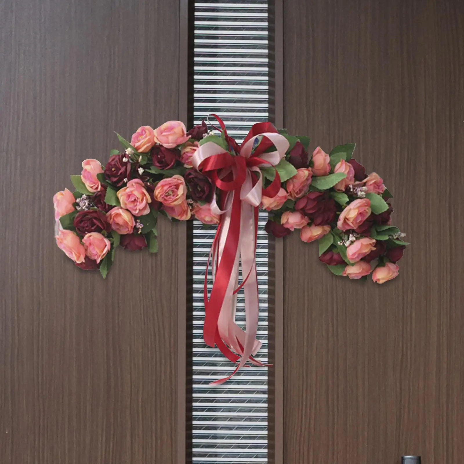 50cm Wedding Arch Flowers Rose Artificial Bouquet Hanging Floral Swag Door Wreath for Wall Summer Indoor Outdoor Decor