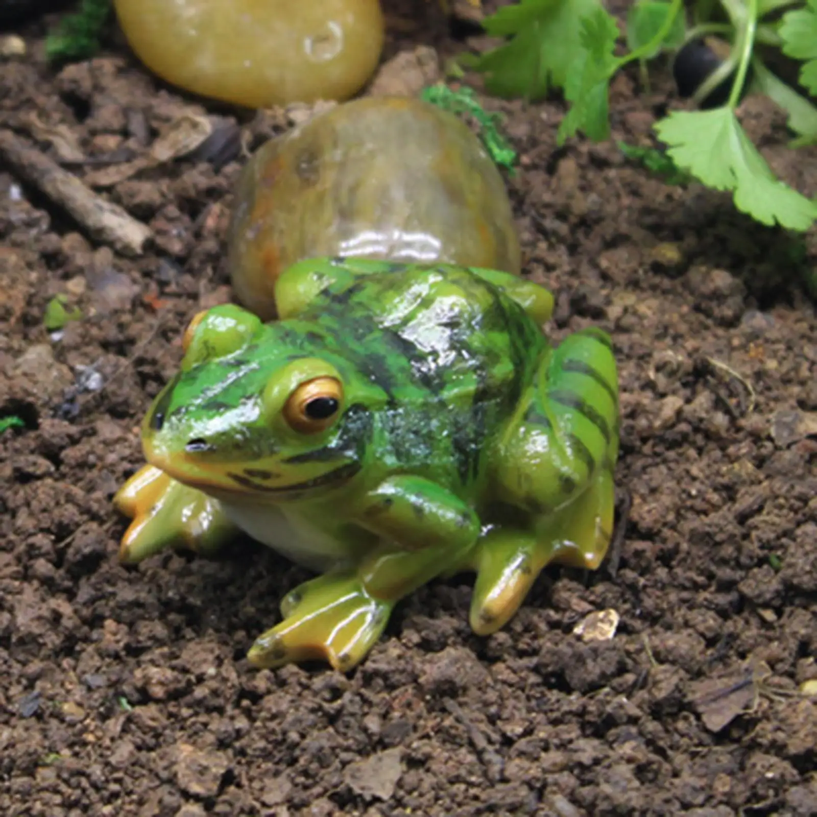 Home Garden Yard Frog Big Eyes Statue Lawn Ornaments Art