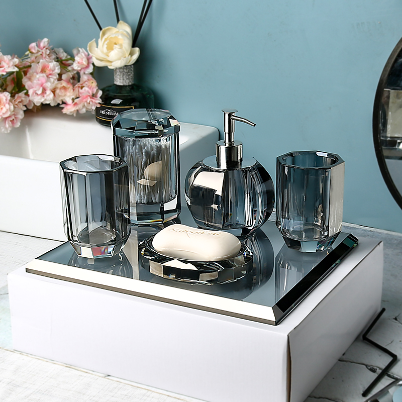 Glass Bathroom Set Image 13