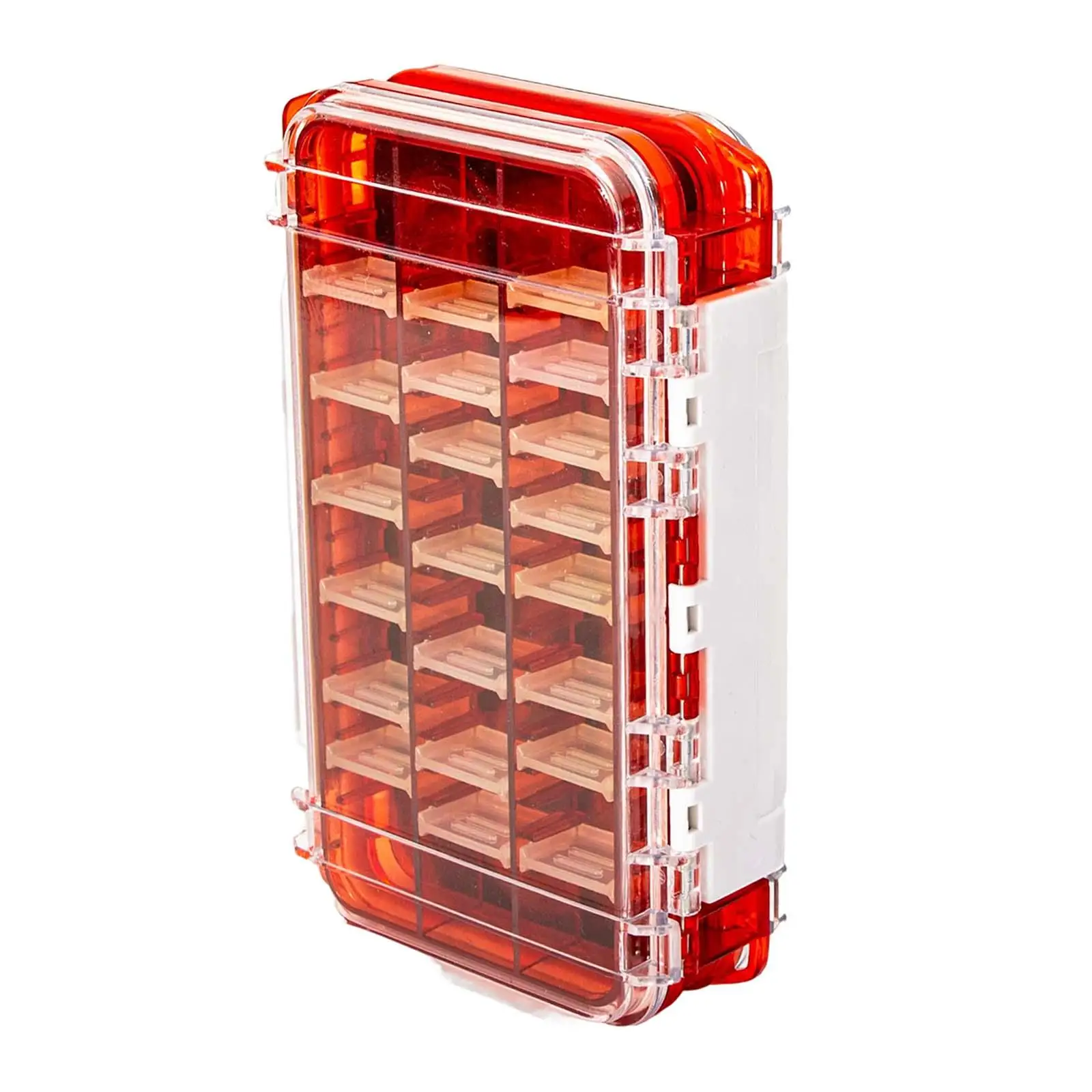 Waterproof Fishing Tackle Box Double Sided Multi Functional Portable Transparent