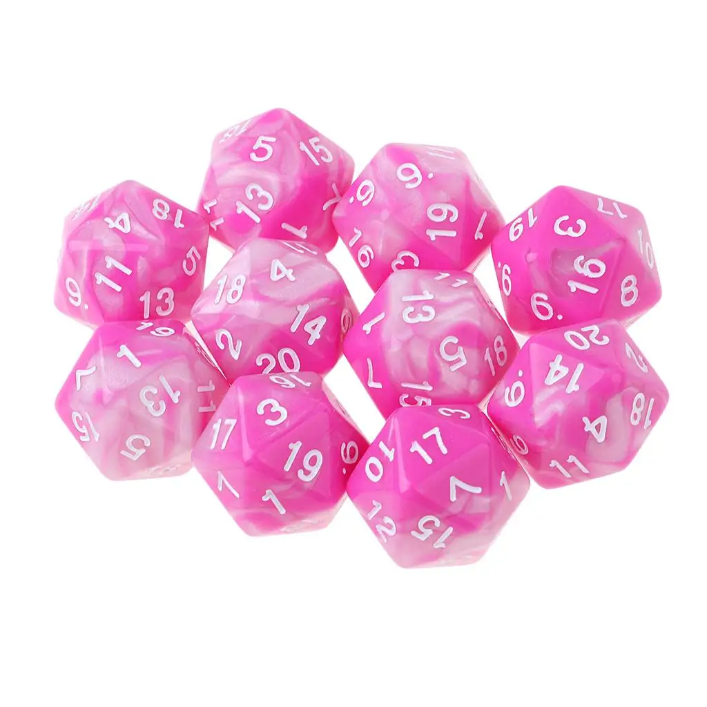 10pcs/set 20 Sided for Game & Dragons Double Colors