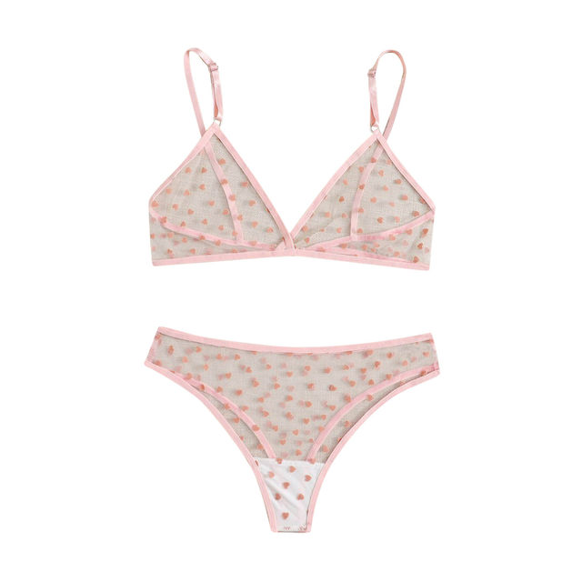 VS purchases Floral Polka Dot Mesh Lingerie Set