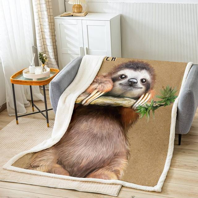 Deals Sloth Fleece Blanket