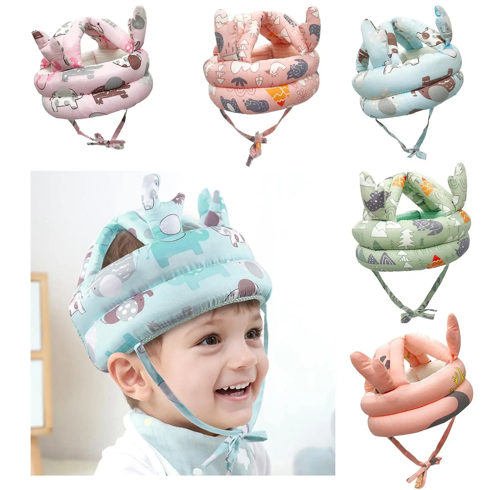  Infant Head  Toddler Protective Hat  Adjustable Safety Helmet for Learning to Climb and Walk