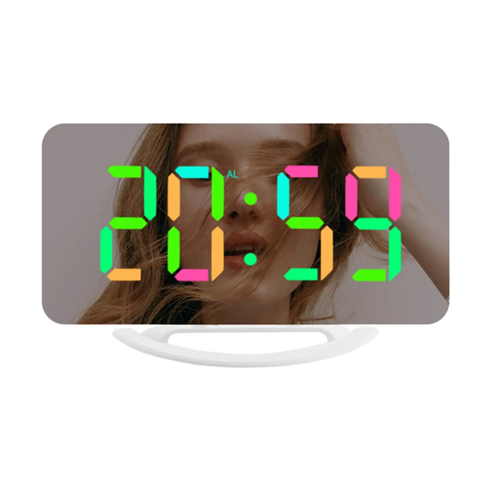 Digital Clock LED Alarm Clock USB Charger Dimmer 7 Colors Modern 12H 24H Large