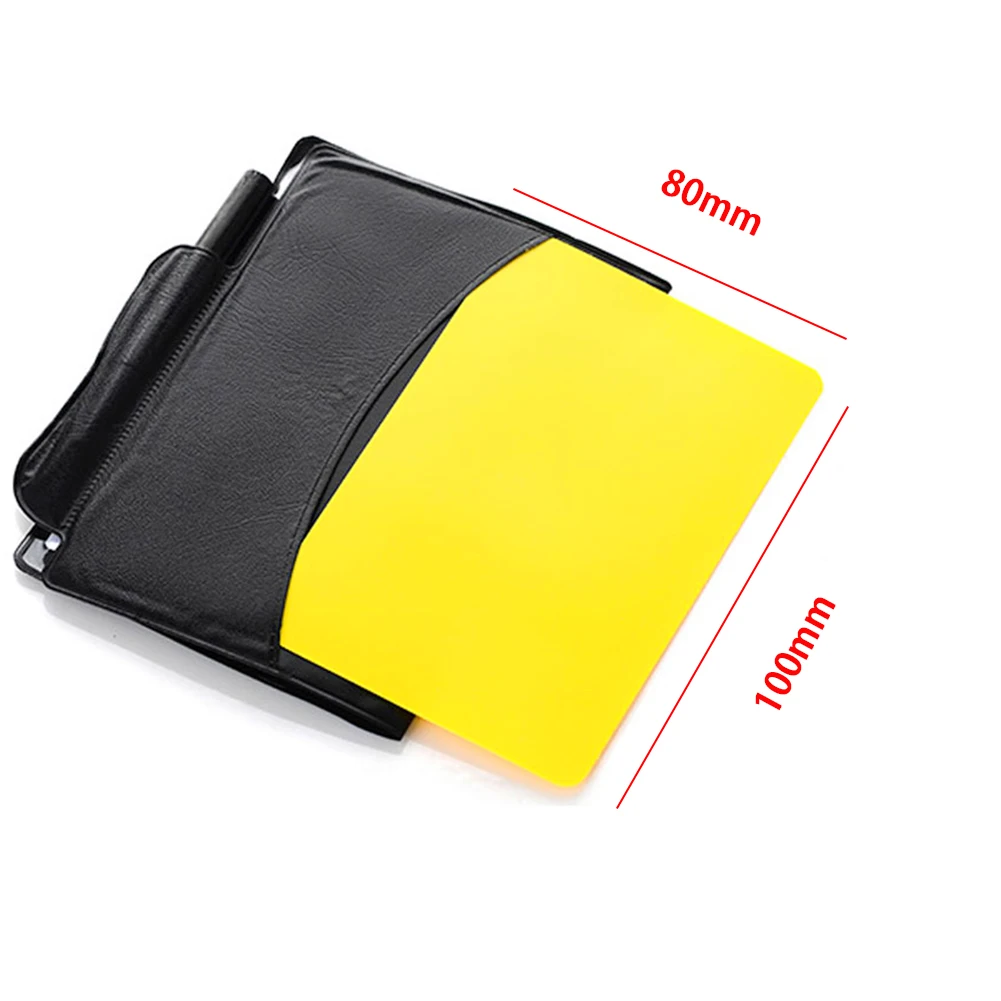 For Soccer Games With Case+Pencil Soccer Referee Redyellow Cards Sport Match 
