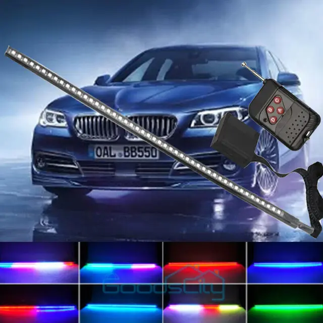 22 Inch 48 LED RGB Knight Rider Scanner Flash Car Strobe 7 Color