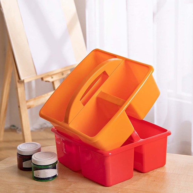 Storage 3 Compartments Removable With Handle Hips Plastic Caddy Organizer  Smooth Multi Purpose Stationery Stackable Portable - AliExpress