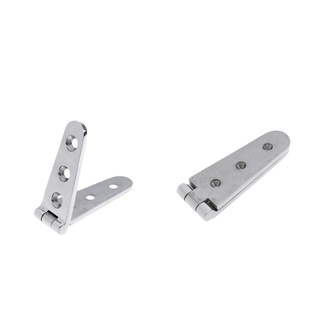 2 Pieces 6-hole Boat Deck  Strap Hinge - 316 Stainless Steel