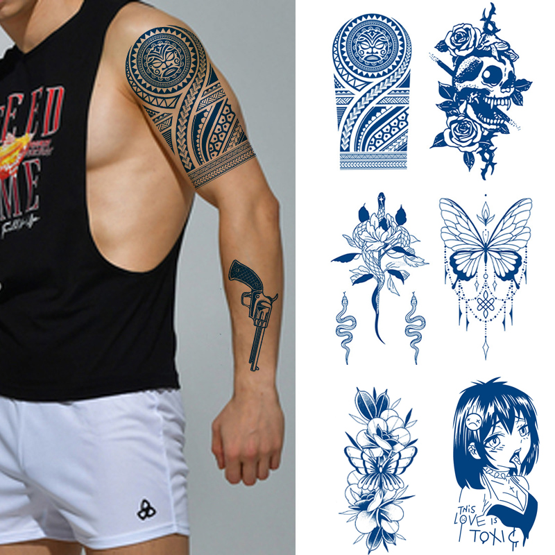 Best of Herbal Juice Ink Tattoos Body Art Lasting Waterproof Temporary Tattoo Sticker Rose Flower Spaceman Anime Arm Fake Tatoo Stickers Reviews & Tips