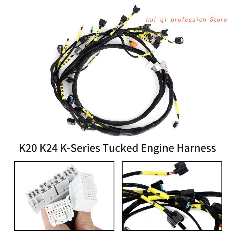 Geeignet für k-swap K20-K24 k-series EK-EG ep3 2001-2005 motor umwandlung kabelbaum flexible swap-umwandlung verdrahtung – Detail 7
