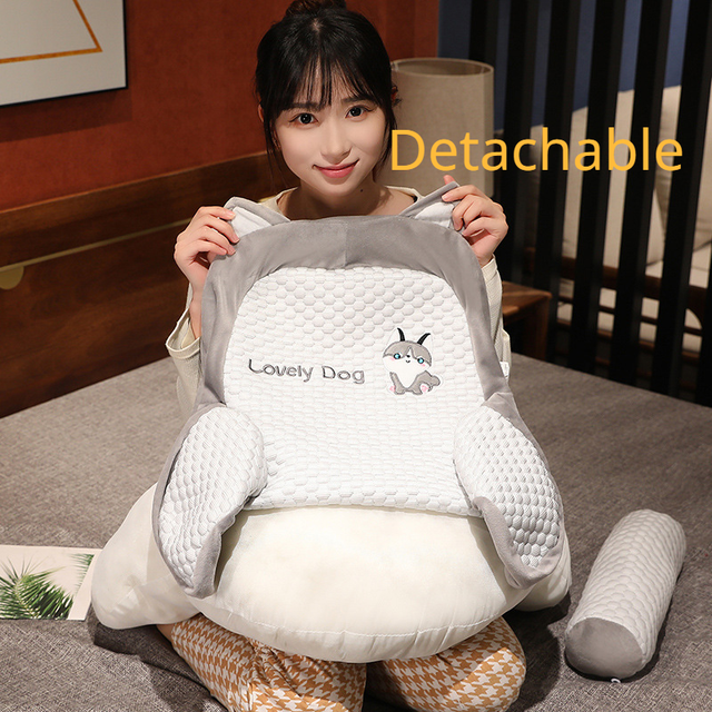 Cool Ice Peas Pillow Cartoon Removable Silk Waist Protection Lumbar Cushion