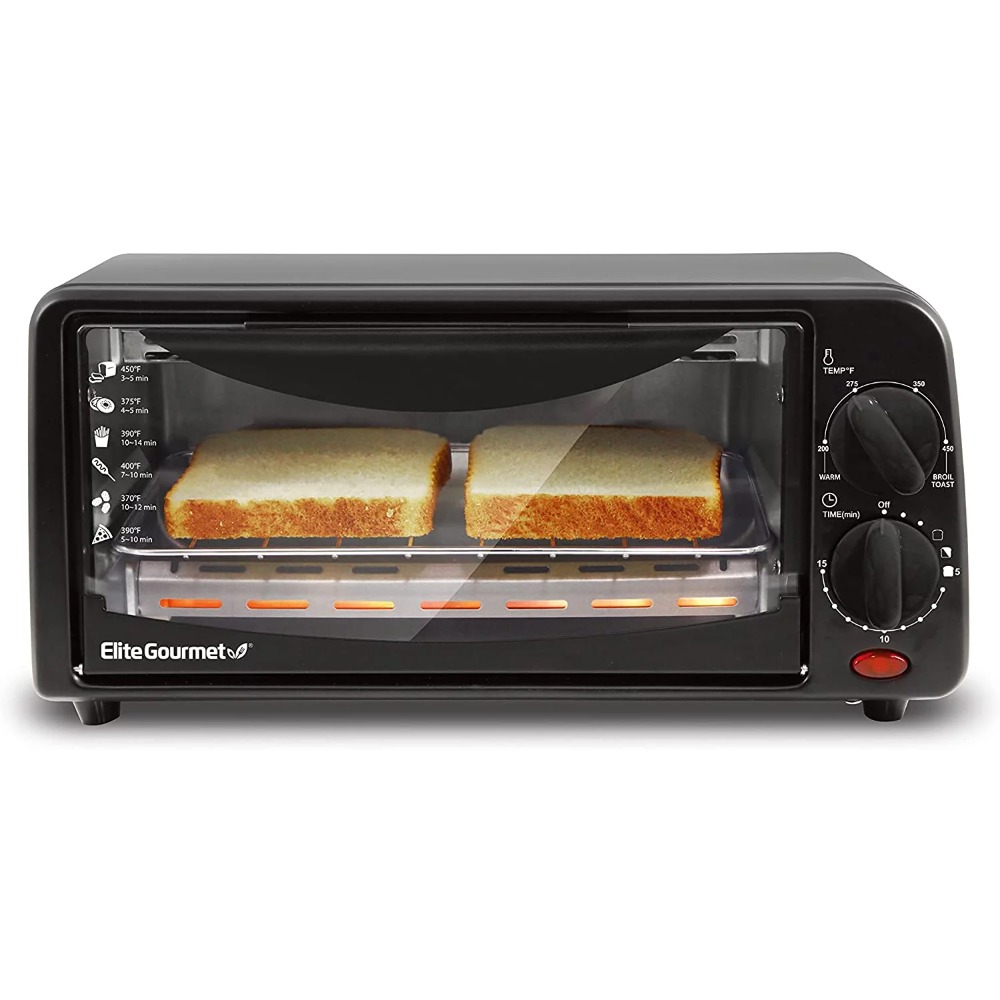 Title 1, Elite Gourmet 2 Slice Toaster Oven with Timer