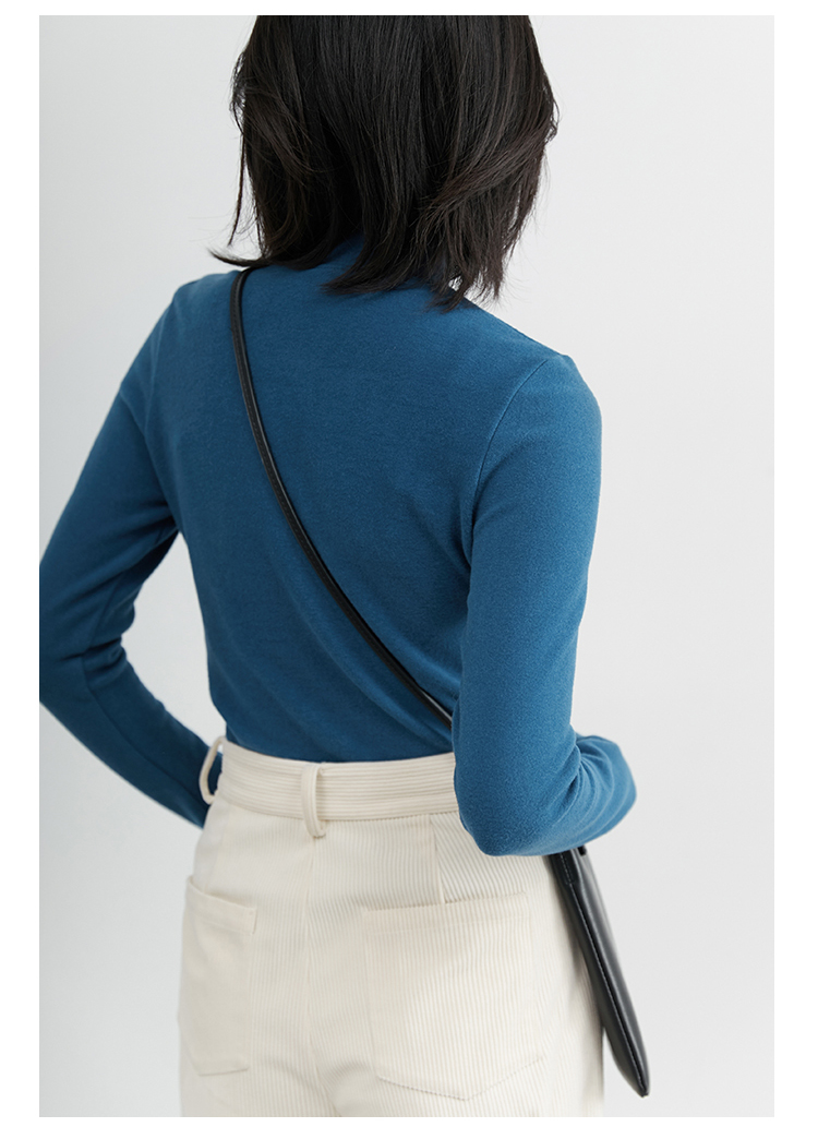 CHIC VEN Women Sweatshirt Turtleneck Pullovers Casual Solid Dralon Warm Bottom Blouse Office Lady Tops Autumn Winter 2023