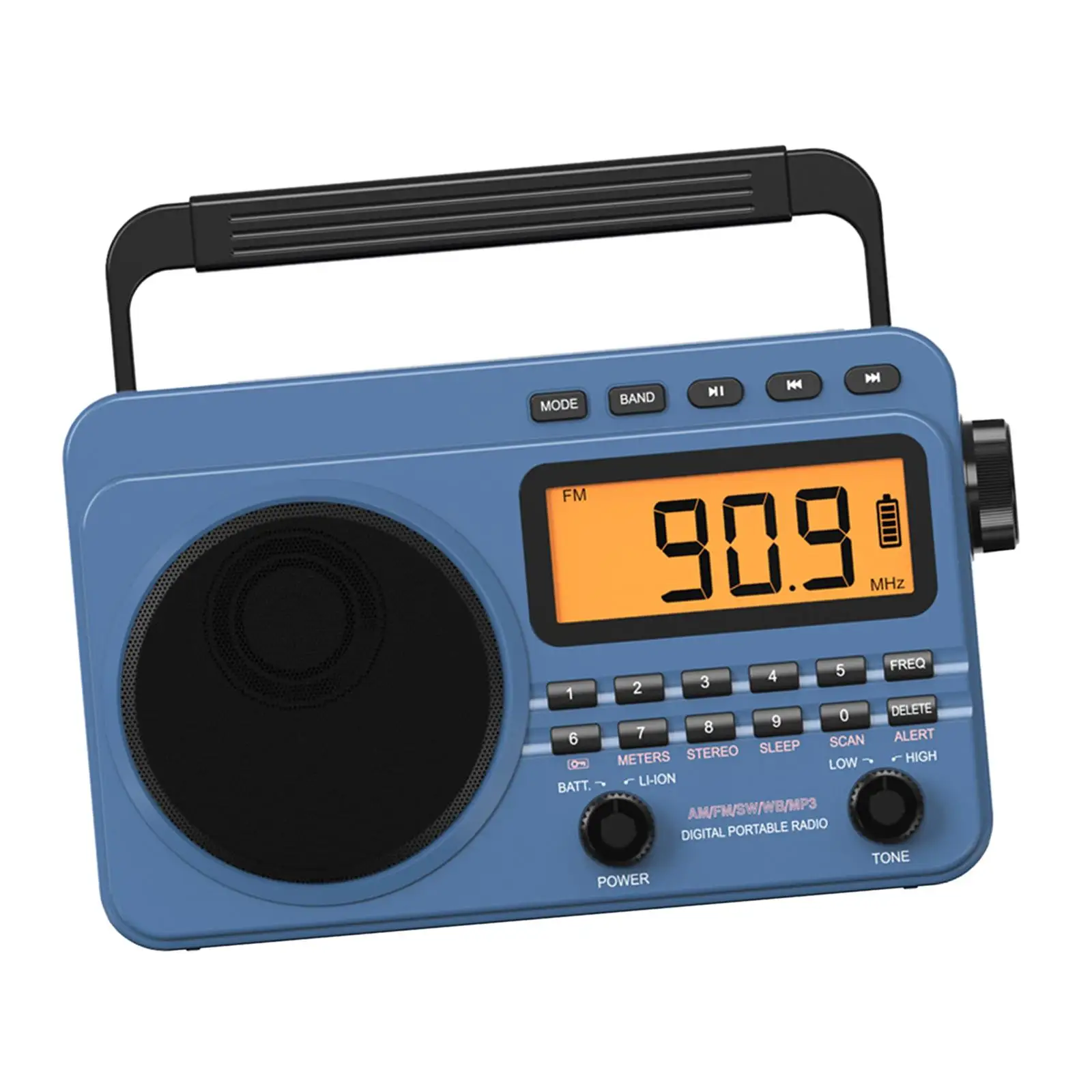 Small Portable Radio Alarm Clock Sleep Function Retro Time Setting AM FM SW Wx USB TF Card Support MP3 Speaker Radio Player