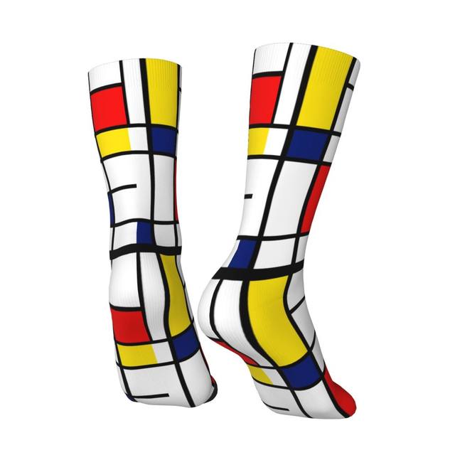 Autumn Winter Retro Women Men Mondrian Art Abstract 60s Socks Breathable  Soccer Socks - AliExpress