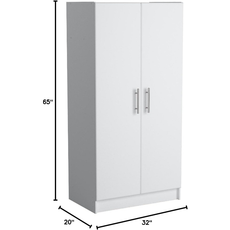 Title 6, Wardrobe Closet - White 32"W x 35"H x 20"D Cabi...