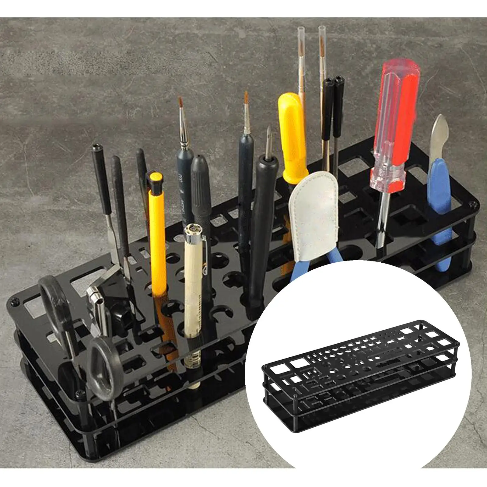 Multi-Function Screwdriver Organizers Workshop Tools 3 Layers Tool Stand Holder for Pencil Hex Cross Screwdriver Pen Tweezers