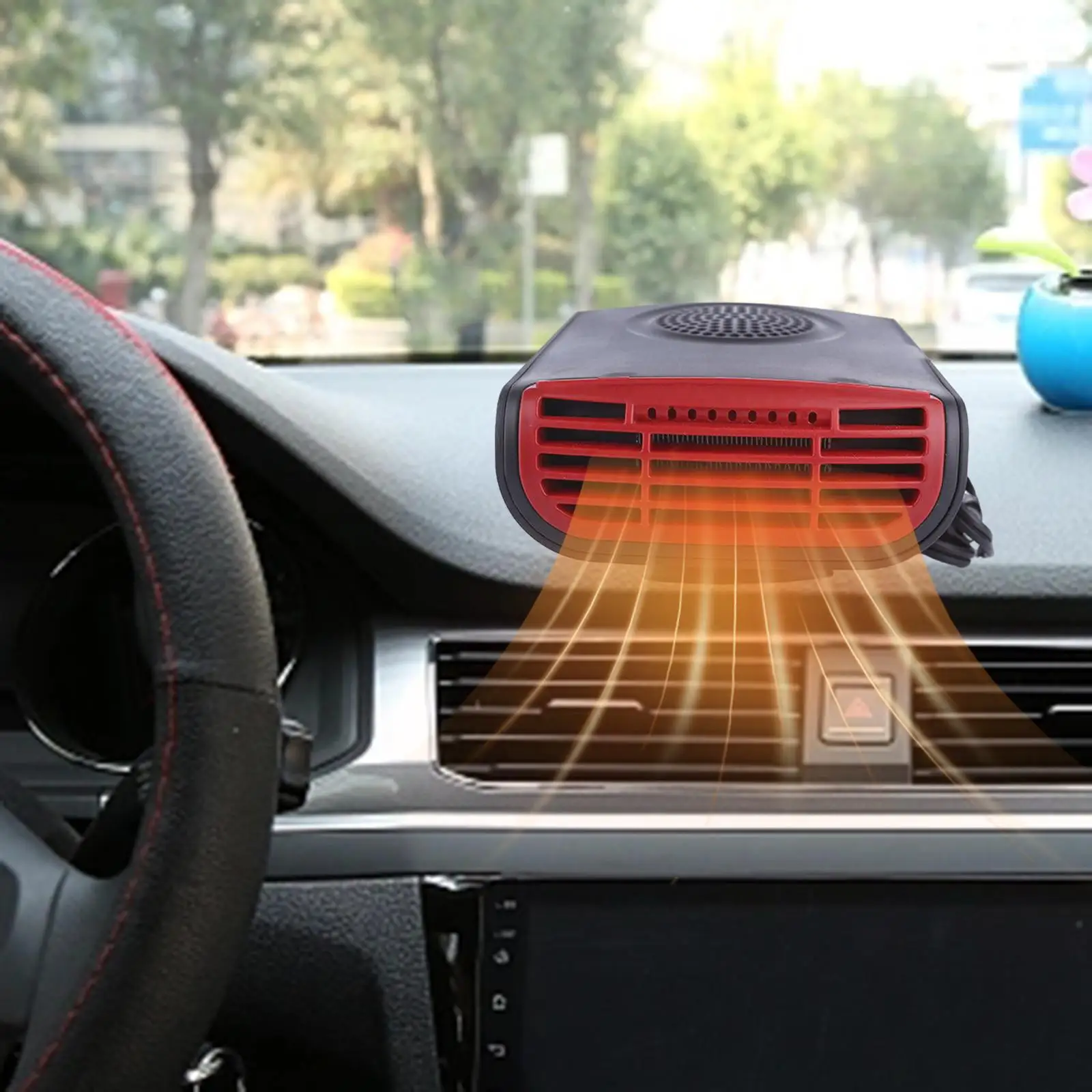 12V Car Interior Heater Fan Windscreen Defogger Plug and Play Portable Car Fast Heating Fan for Versatile Accessories premium