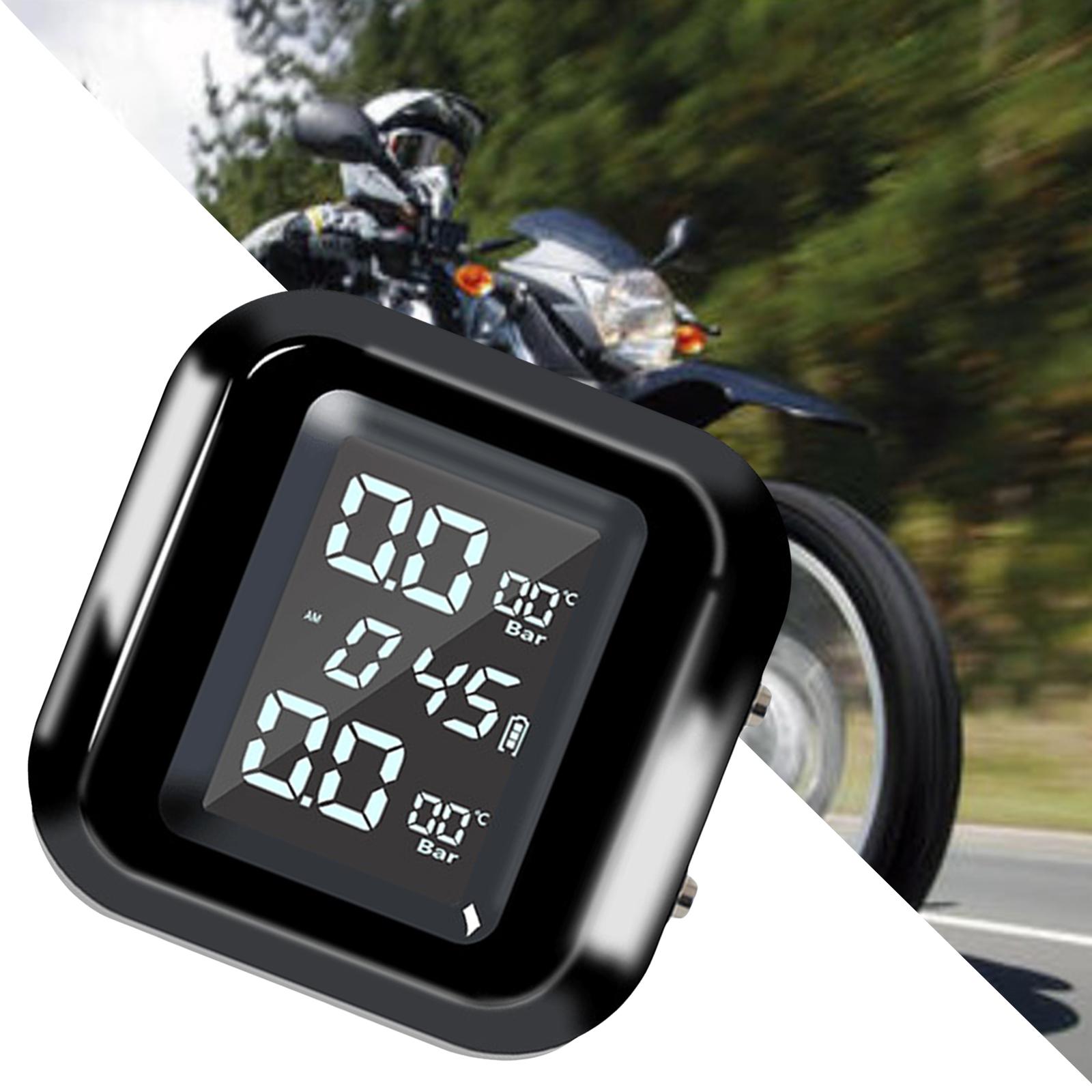 Motorcycle   Tire Pressure Monitor USB Charging 2 Sensors Safe Driving