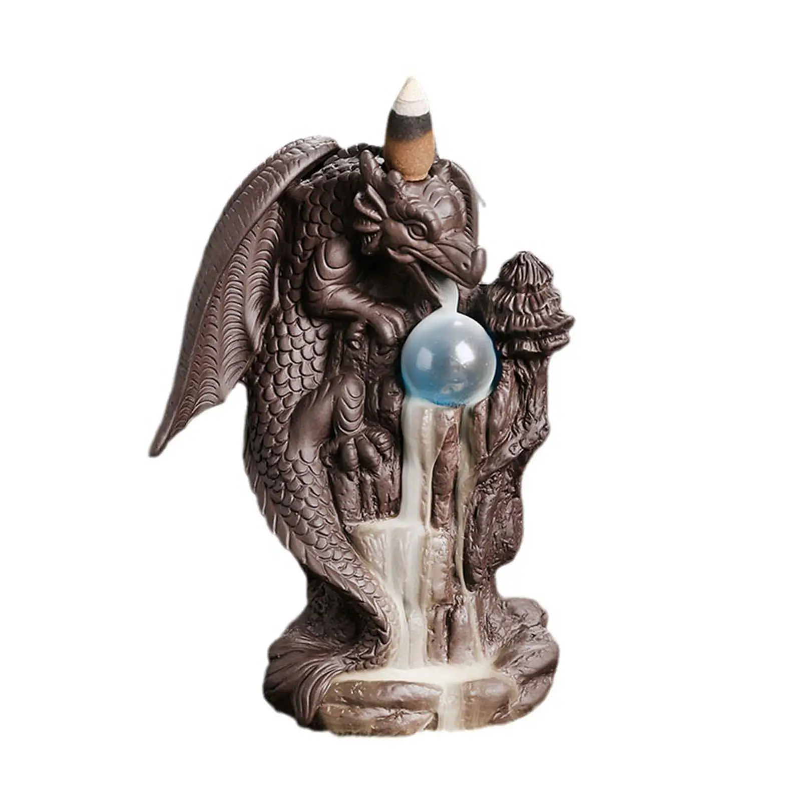 Waterfall Backflow Incense Holder Home Decoration Decor Room Decor Ornament for Relaxation Living Room Home Office Desktop