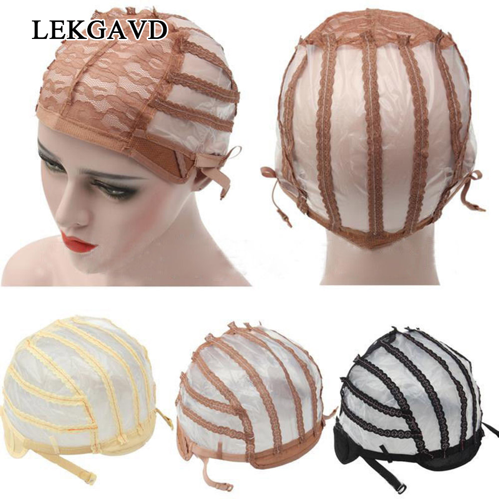 Best of New Good Quality Wig Cap Making Wigs Straps Breathable Mesh Weaving Adjustable Cap 3 Styles Black Beige Brown Hot Sale Reviews & Tips